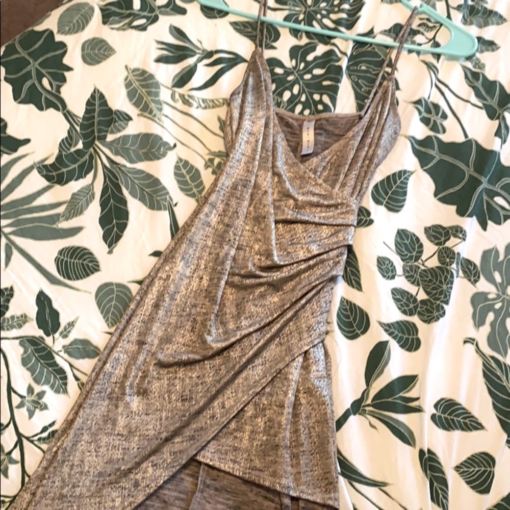 Gold Midi Dress